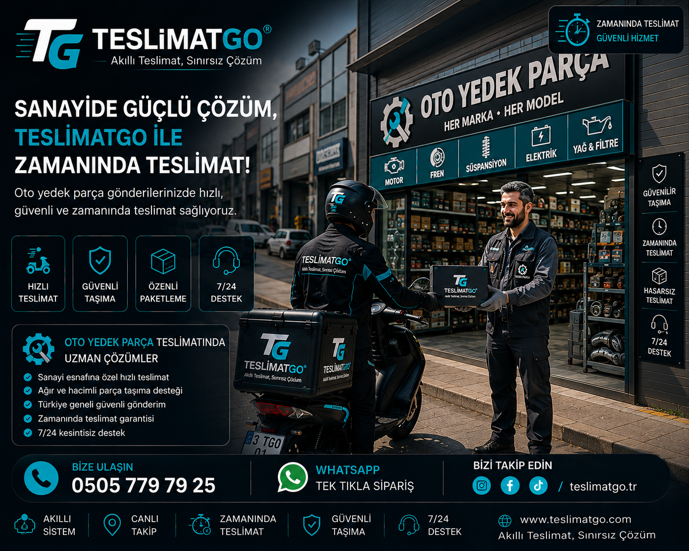 Oto yedek parça kurye teslimatı